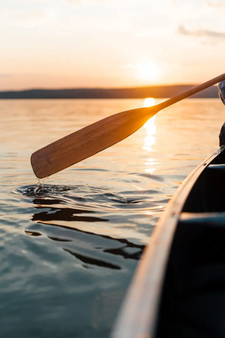 balade en paddle au coucher du soleil