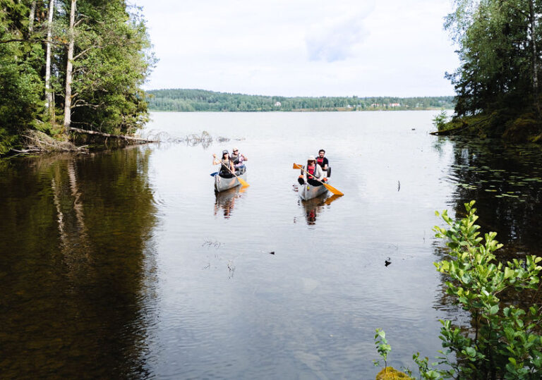 canoë en famille